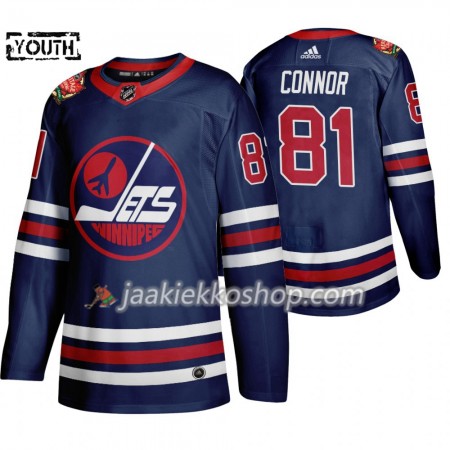Lapsille NHL Winnipeg Jets Pelipaita Kyle Connor 81 Adidas 2019 Heritage Classic Navy Authentic